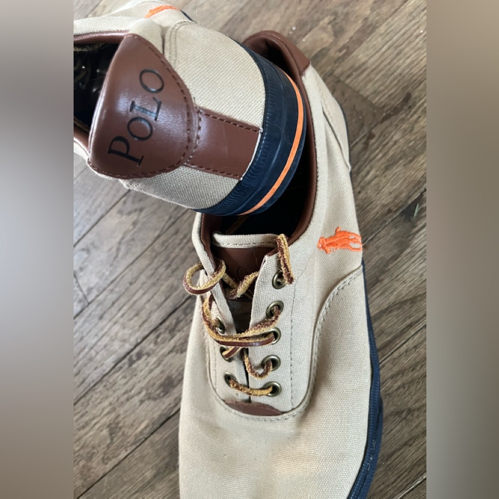 Polo by Ralph Lauren Men's Beige and Brown Sneakers